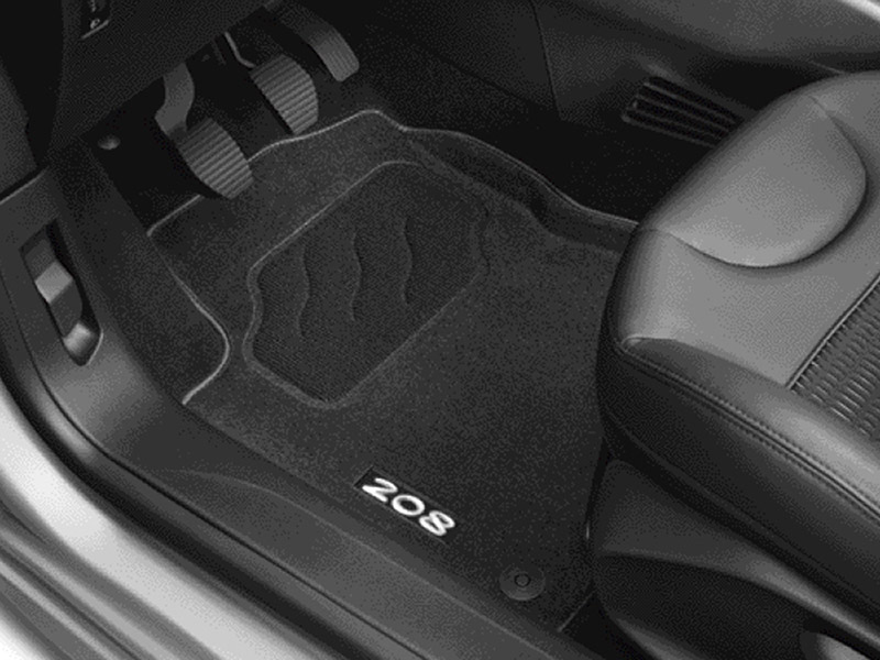 PEUGEOT Velour carpet mat set - with 208 logo