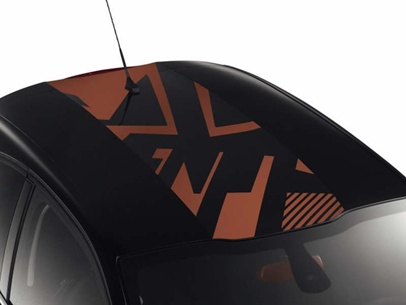 PEUGEOT 208 Street graphics roof decal - Calern Brown